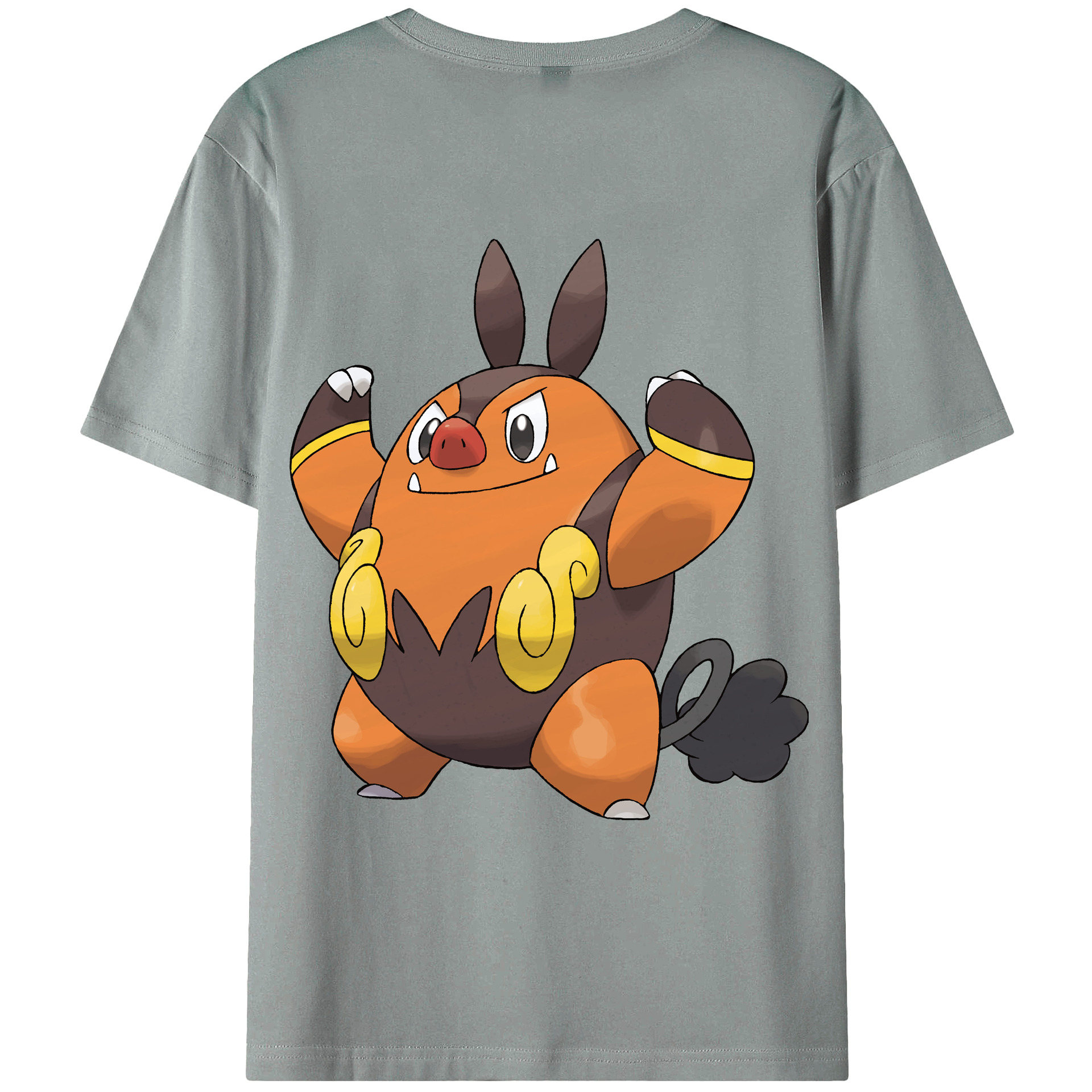 （画像用） ポケットモンスター Pokémon 綿100％ メンズ半袖Tシャツ（バックプリント） 通気性